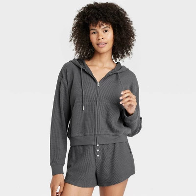 Women's Thermal Zip-Up Hoodie Sweatshirt - Auden™ | Target