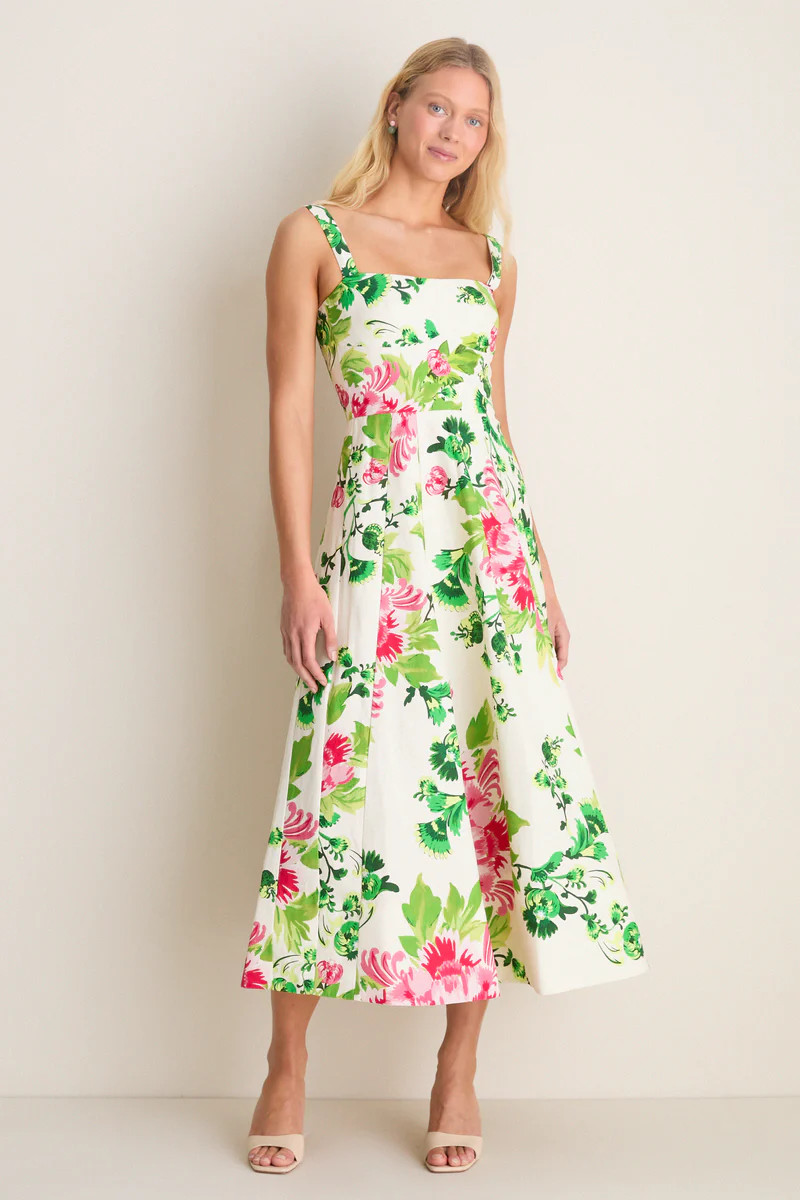 Saffier Bouquet Sabrina Midi Dress | Tuckernuck (US)