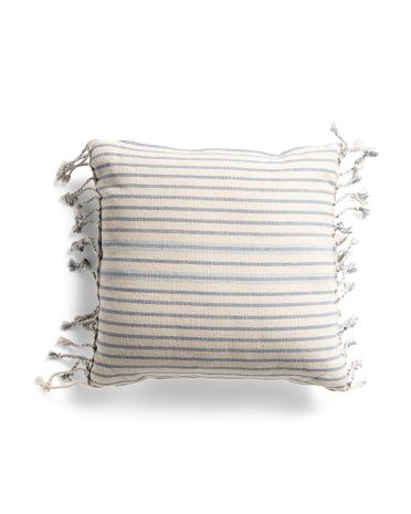 20x20 Huntington Striped Tassel Pillow | Marshalls