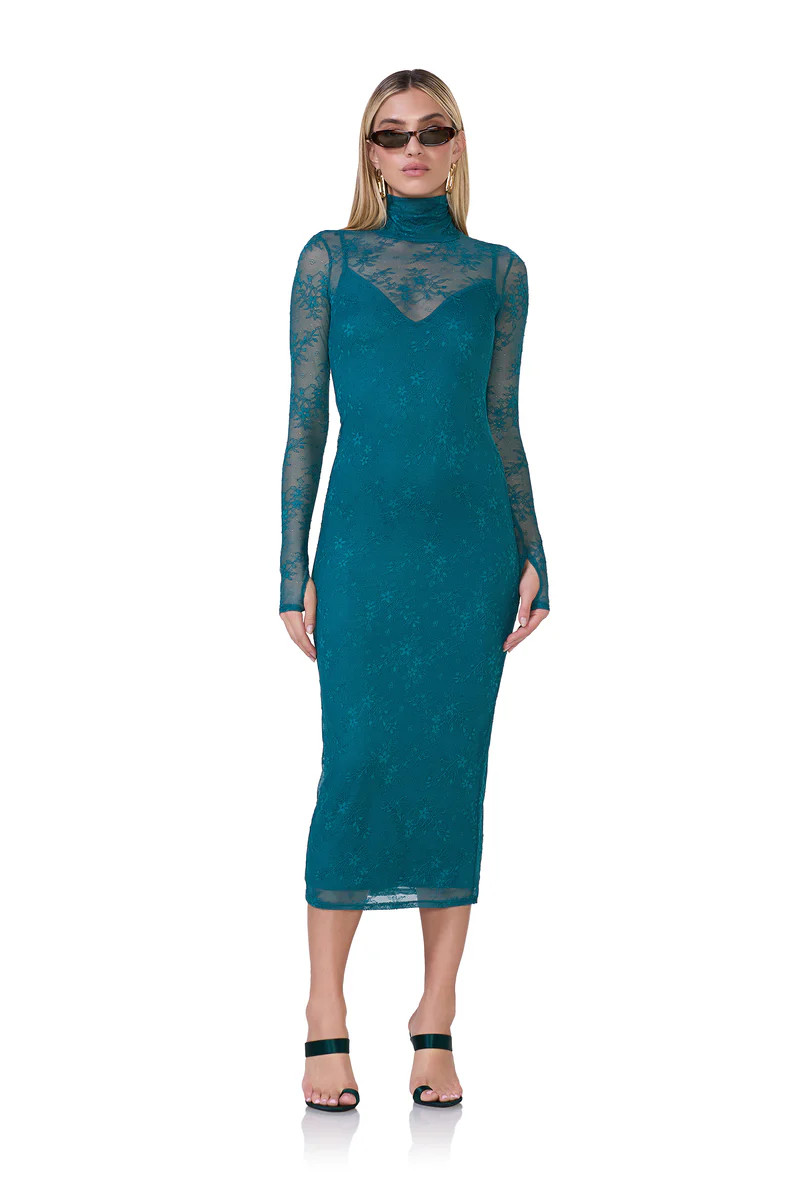 Shailene Lace Dress - Spruce | ShopAFRM