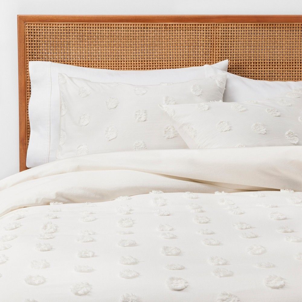 Twin/Twin Extra Long Textured Duvet Cover Set Cream - Opalhouse , Beige | Target