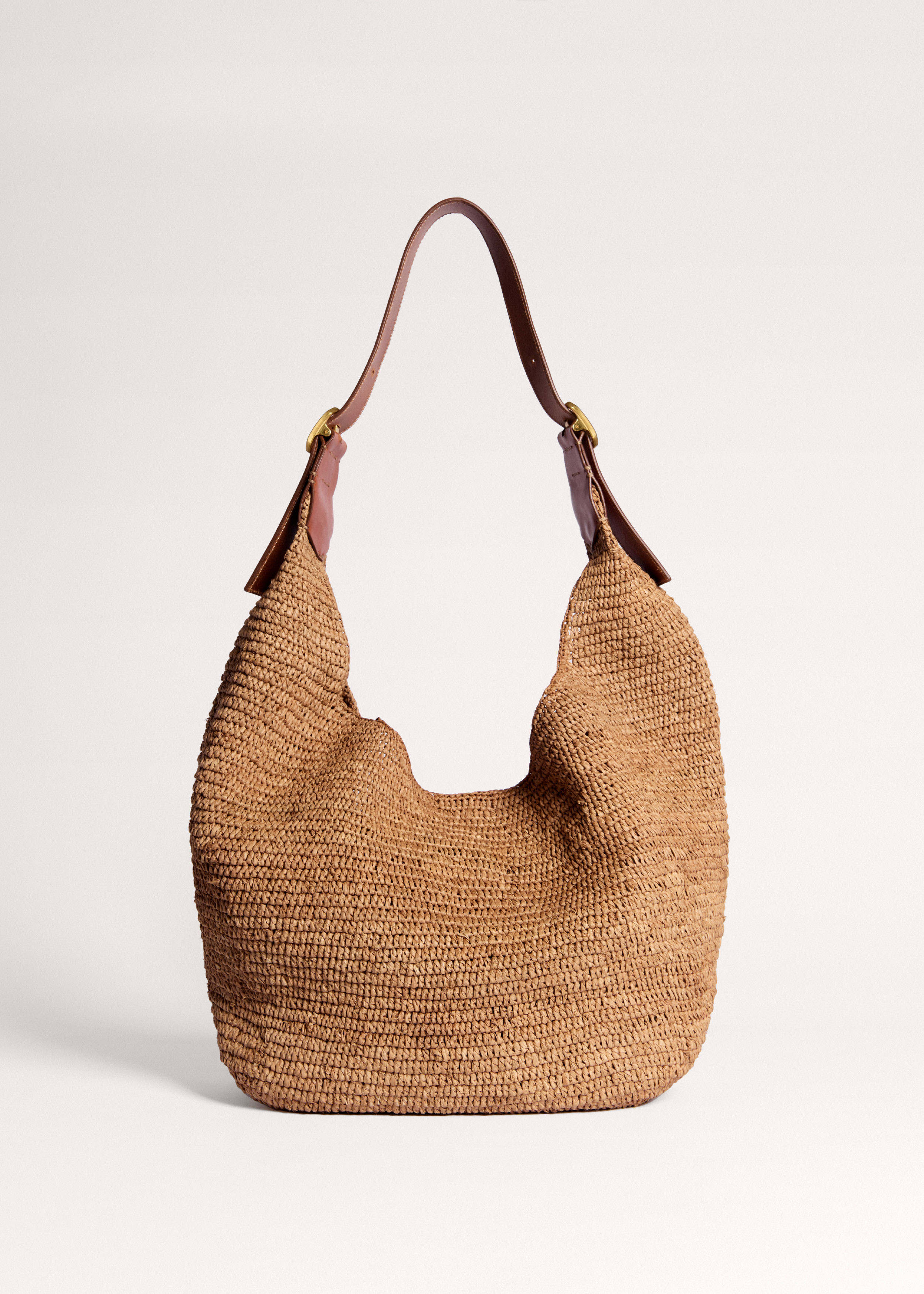 Women's Natural Raffia Hobo Bag | ME+EM | ME+EM Global (Excluding US)
