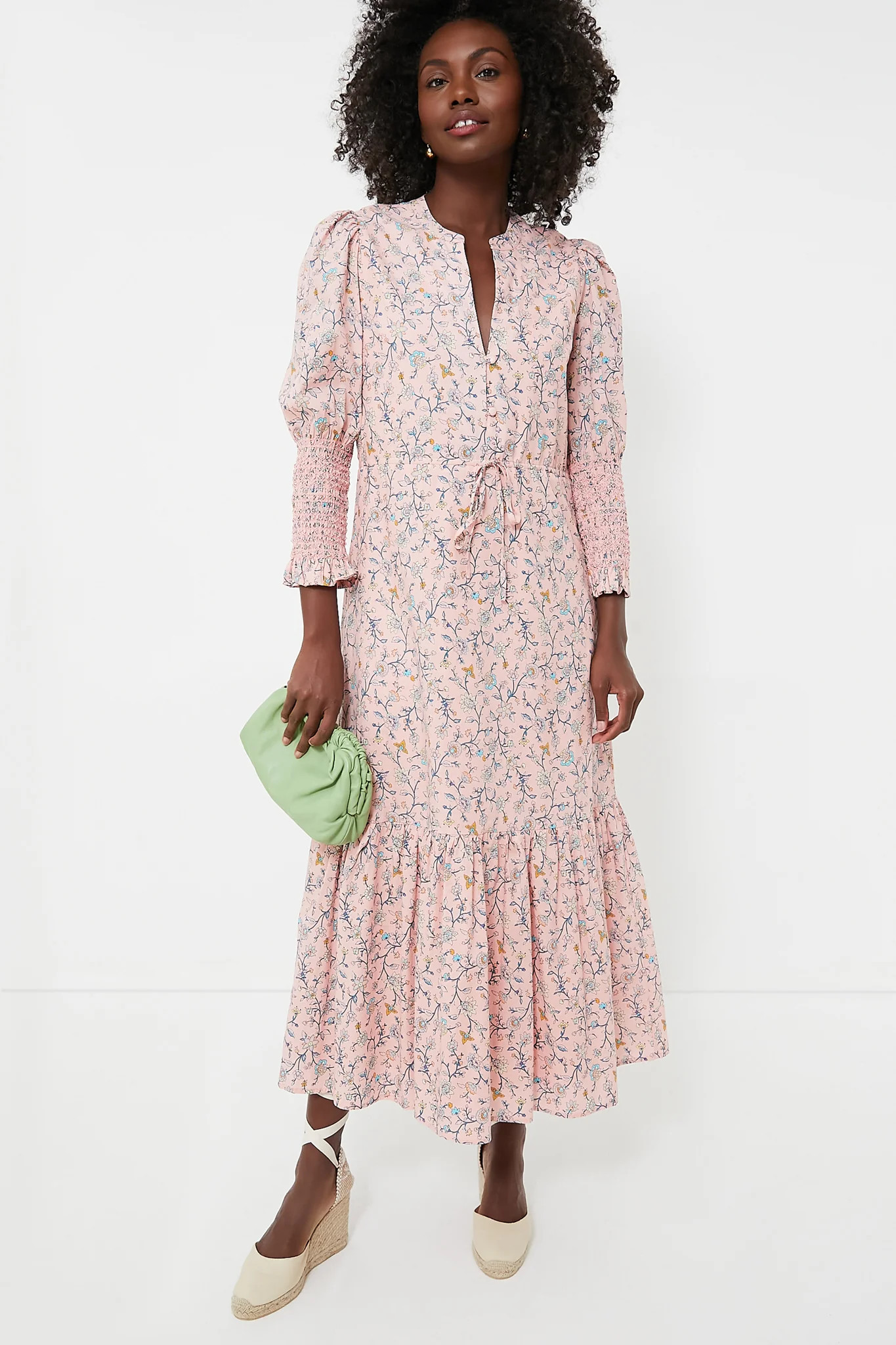 Light Pink Floral Lucille Maxi Dress | Tuckernuck (US)