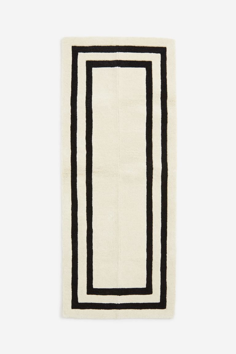 Tufted Wool Rug - Natural white/black - Home All | H&M US | H&M (US + CA)