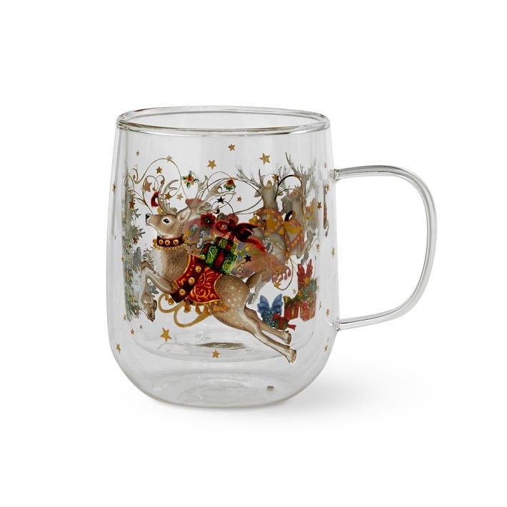 'Twas the Night Before Christmas Double-Wall Coffee Mugs, Set of 2 | Williams-Sonoma