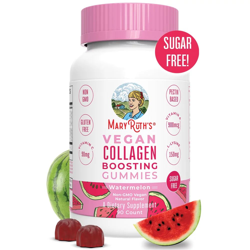 Vegan Collagen Boosting Gummies for Hair Skin & Nail Health by MaryRuth's | Vegan Dietary Supplem... | Walmart (US)