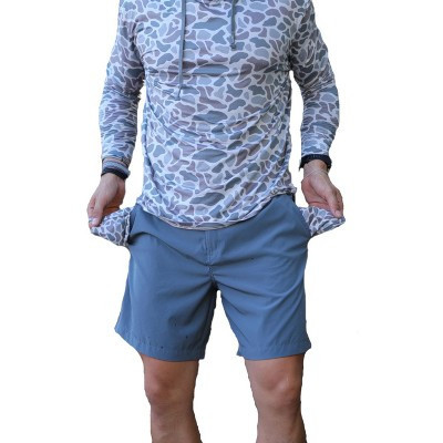 Burlebo Men's Everyday Shorts (River Rock Grey - Deer Camo, XX-Large) | Target