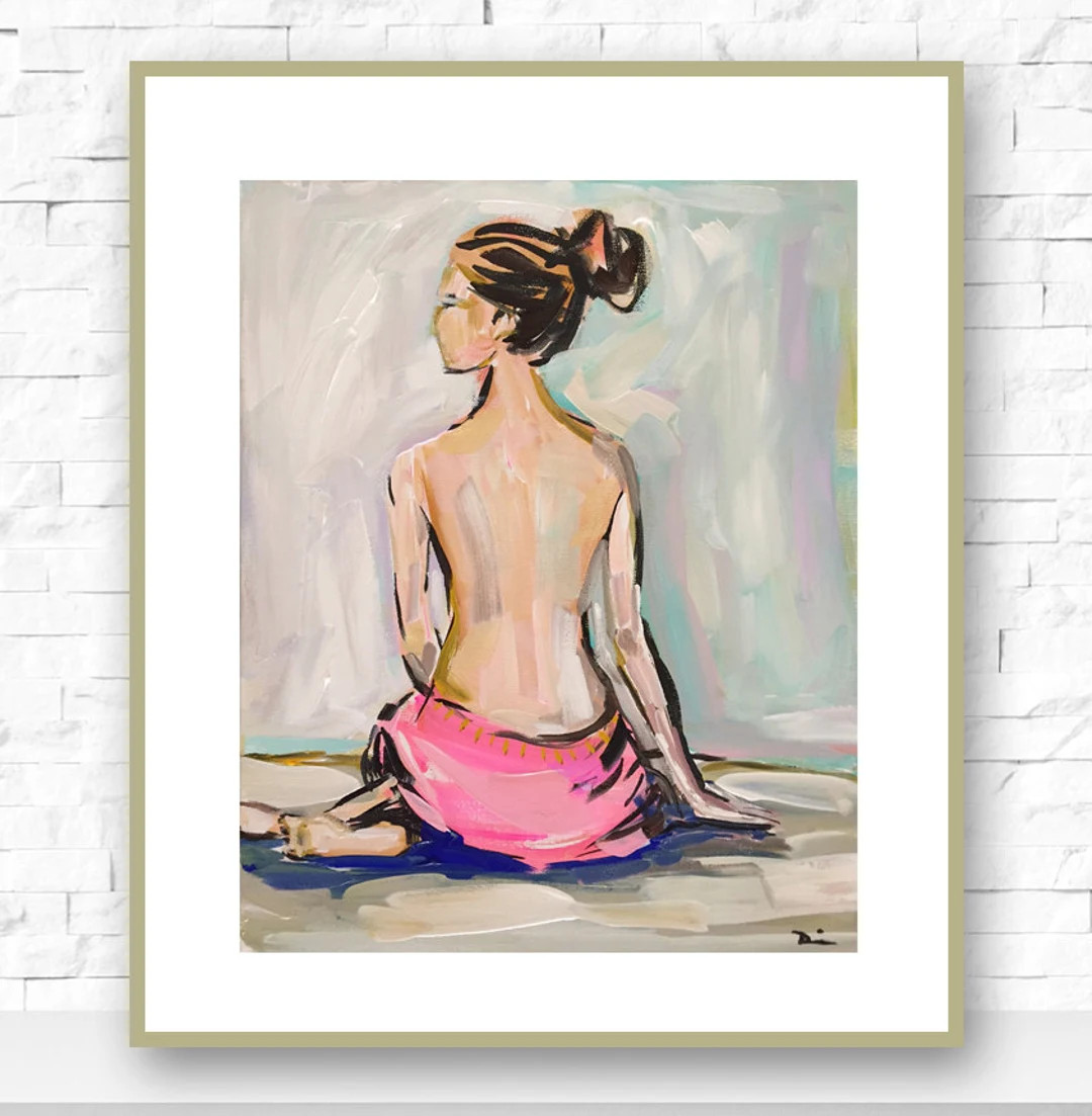PRINT on Paper or Canvas, "Girl, Pink" | Etsy (US)