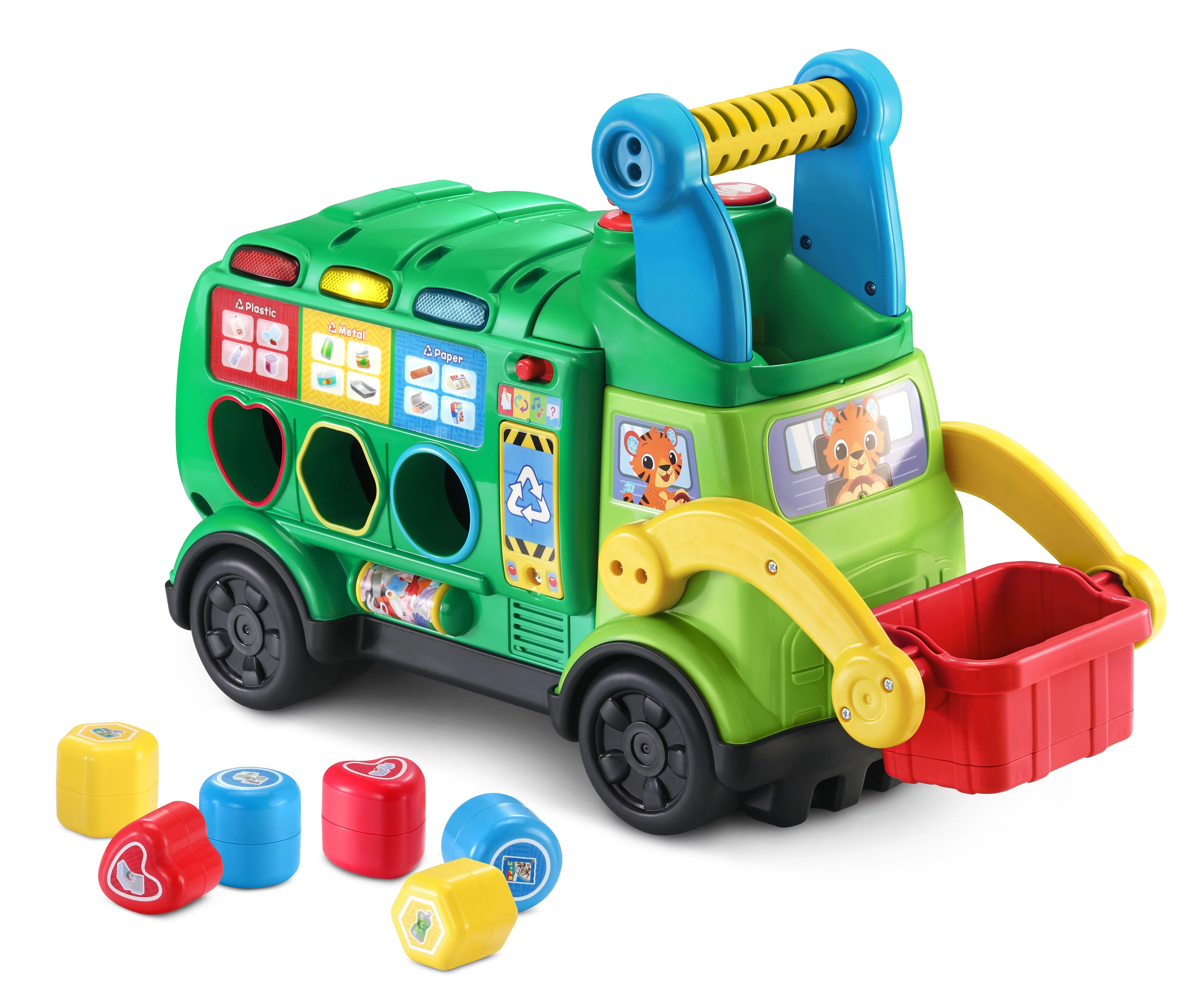 VTech Sort and Recycle Ride-On Truck With Six Blocks and Sorting Bins - Walmart.com | Walmart (US)