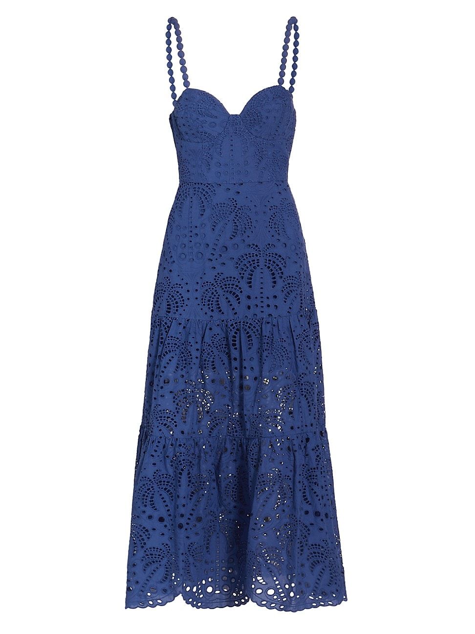 Women's Richilier Eyelet Palm Midi-Dress - Dark Blue - Size XL - Dark Blue - Size XL | Saks Fifth Avenue