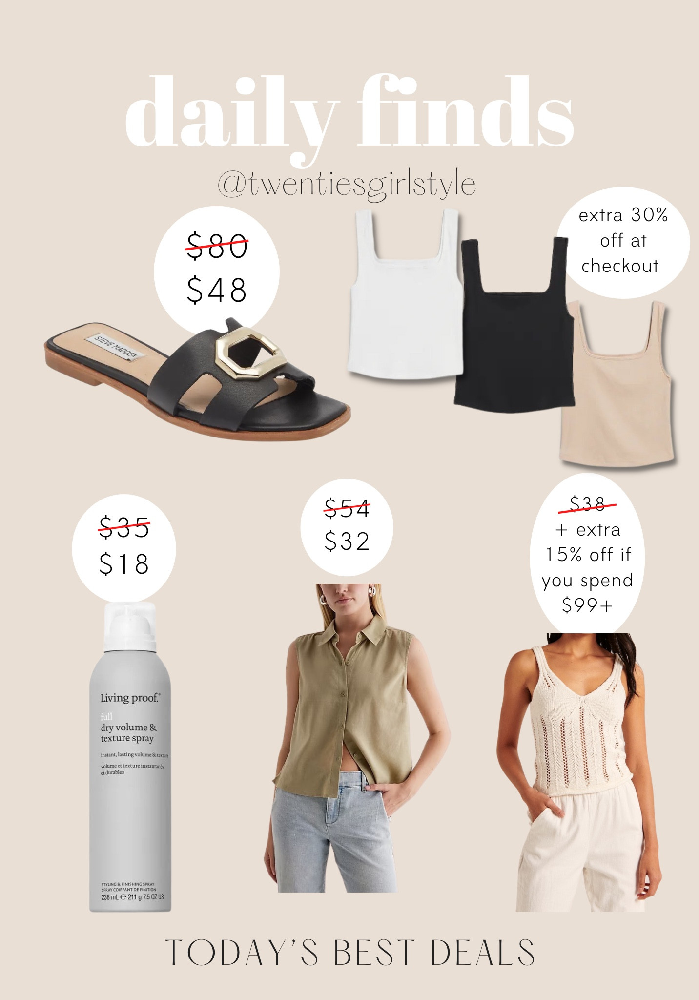 Daily finds 🙌🏻🙌🏻

Nordstrom, old Navy,Abercrombie and more on sale 🙌🏻🙌🏻

#LTKbeauty #LTKsalealert #LTKshoecrush