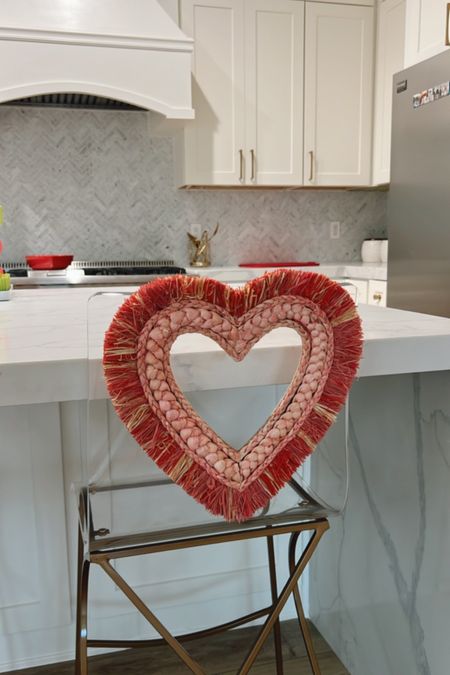 Valentine home decor! pink and red heart wreathes 

#LTKhome #LTKFind #LTKSeasonal