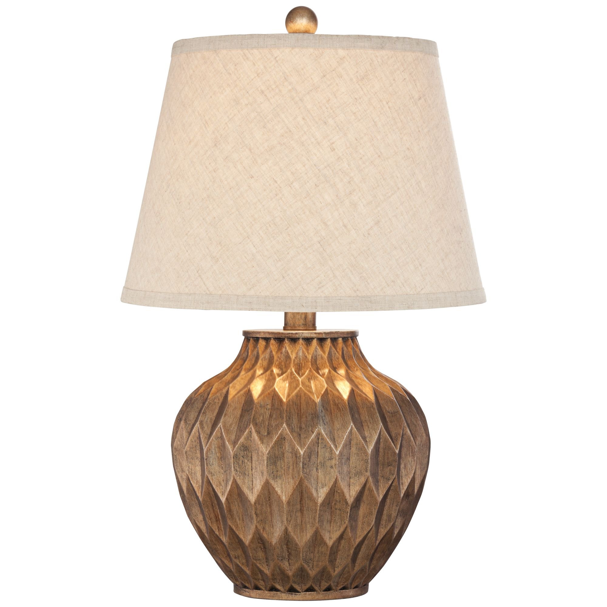 360 Lighting Buckhead Modern Accent Table Lamp 22" High Warm Bronze Brown Sculptural Geometric Dr... | Walmart (US)