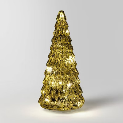 12" Christmas Mercury Lit Glass Tiered Classic Tree Decor - Wondershop™ | Target