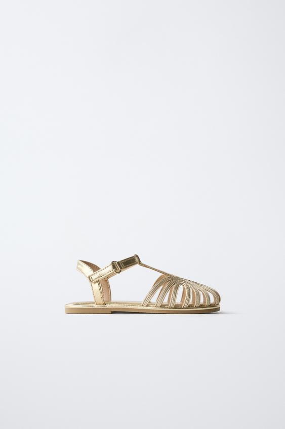 METALLIC FISHERMAN SANDALS | Zara US