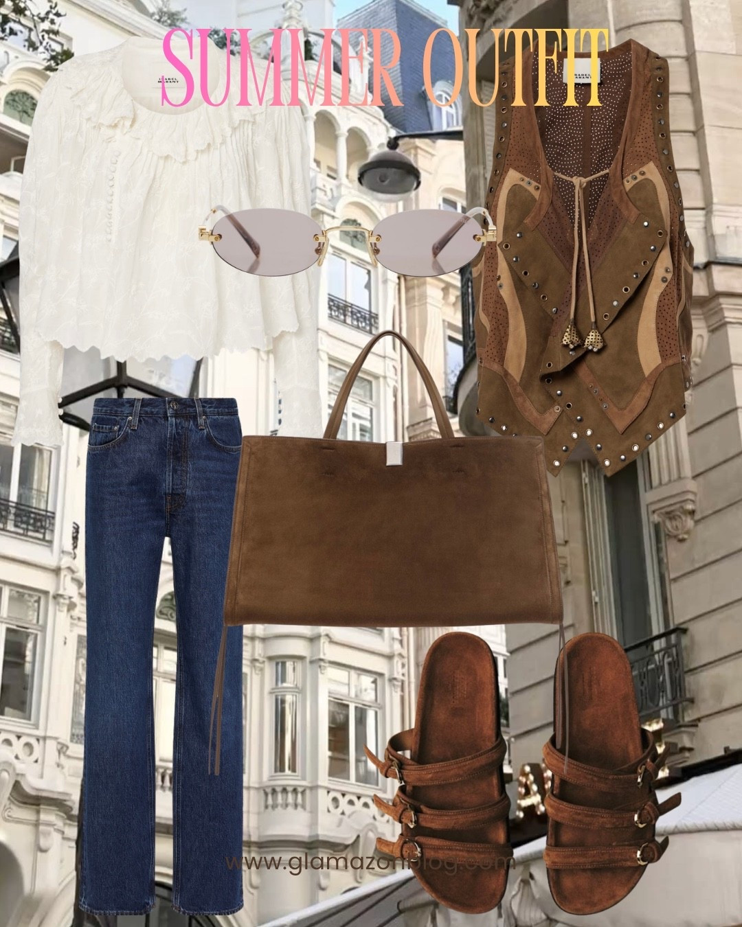 Toteme jeans, Mytheresa, Phoebe philo bag, suede sandals, frilly top 

#LTKsummer #LTKspring #LTKfestival