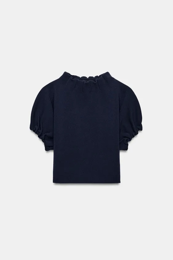 GATHERED KNIT TOP | Zara UK
