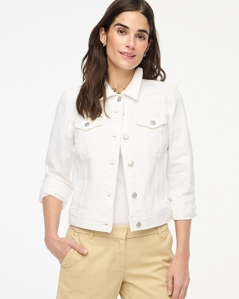 Classic jean jacket in white wash | J.Crew Factory
