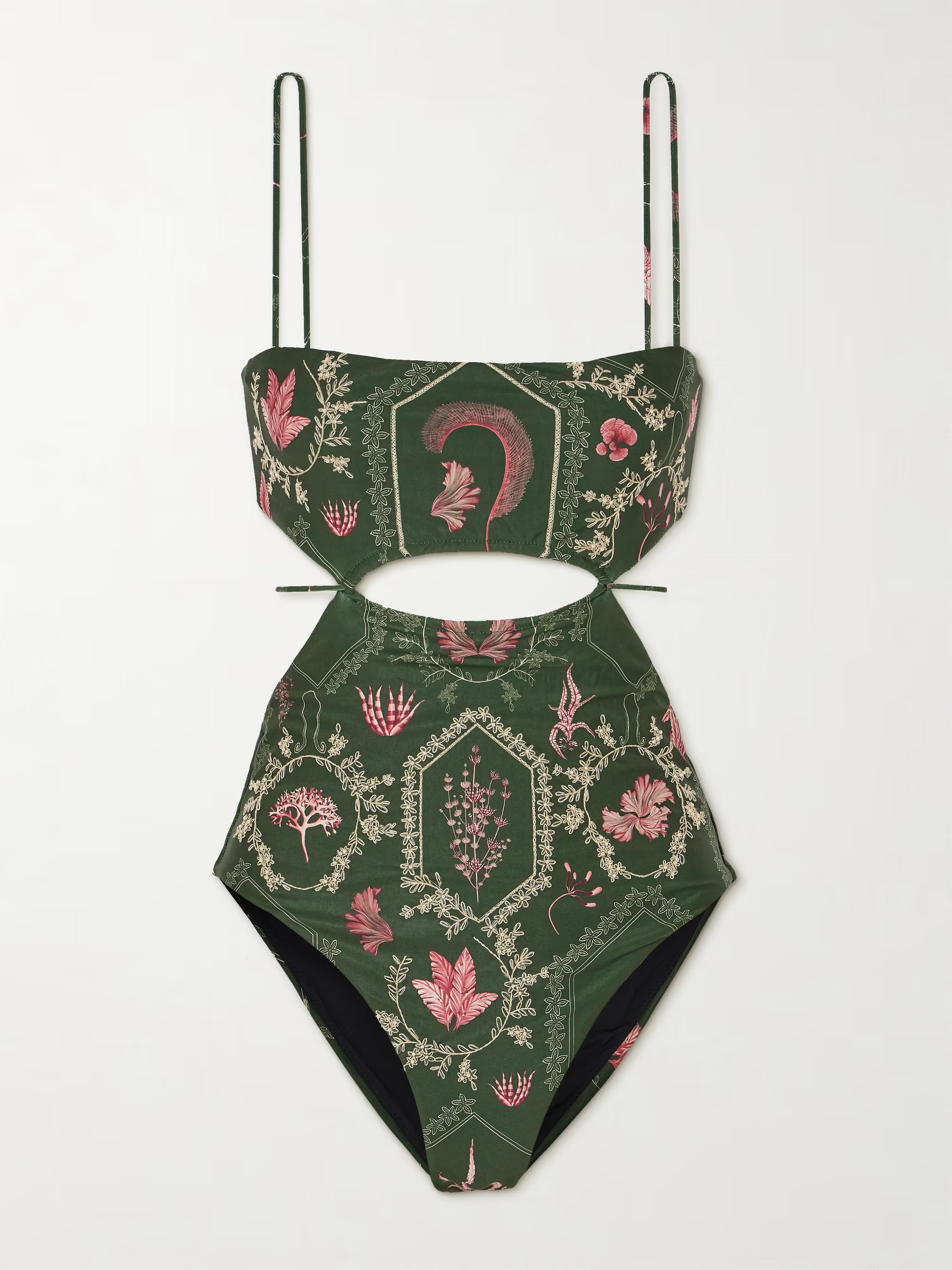 + NET SUSTAIN Victoriana cutout embellished stretch-recycled swimsuit | NET-A-PORTER (US)
