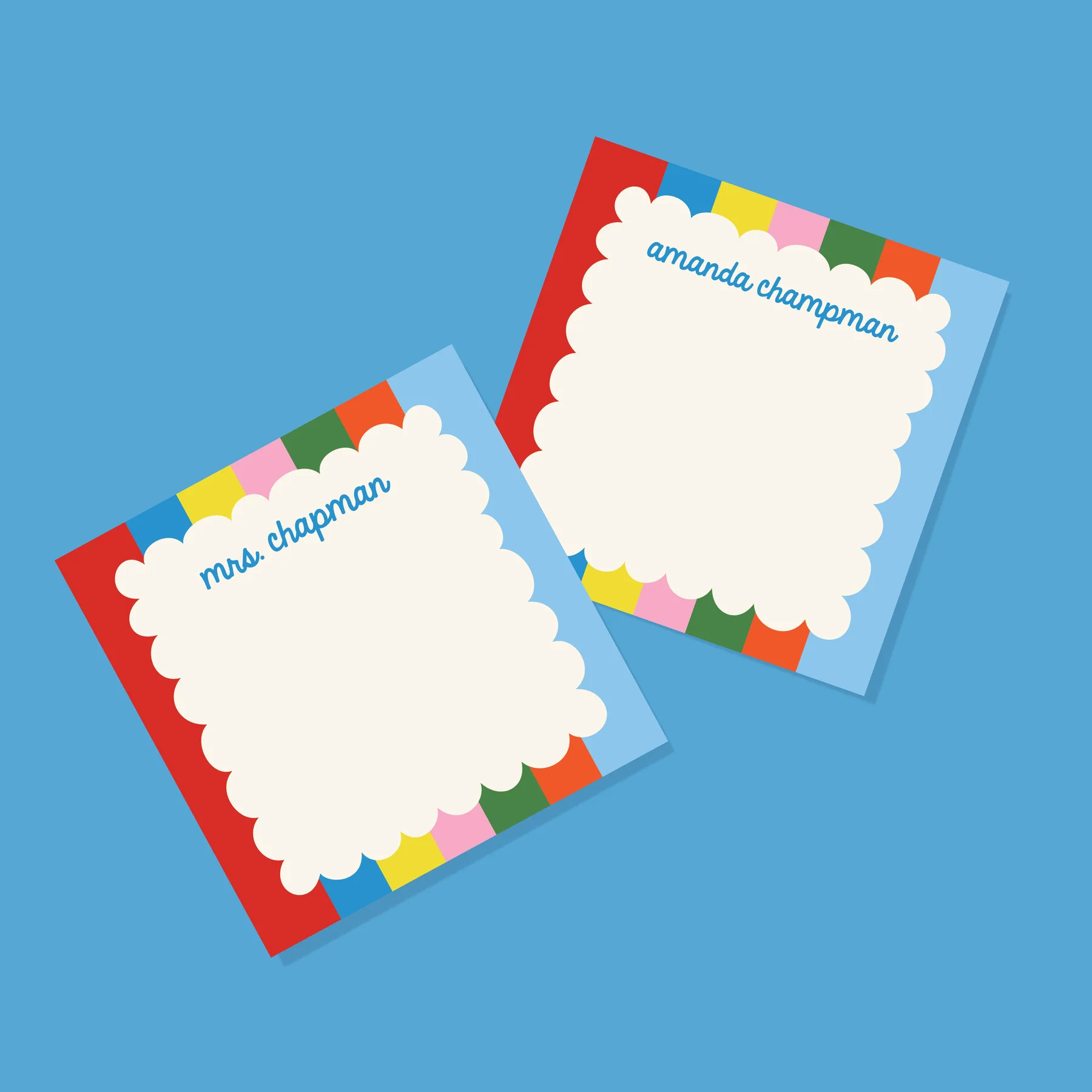 School Supplies Teacher Cabana Striped Notepad | Joy Creative Shop