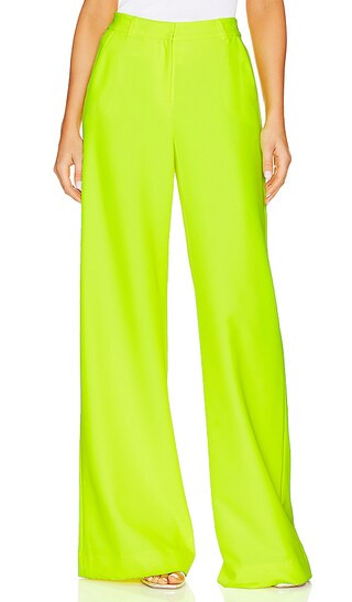 Pilar Wide Leg Pant in Chartreuse | Revolve Clothing (Global)