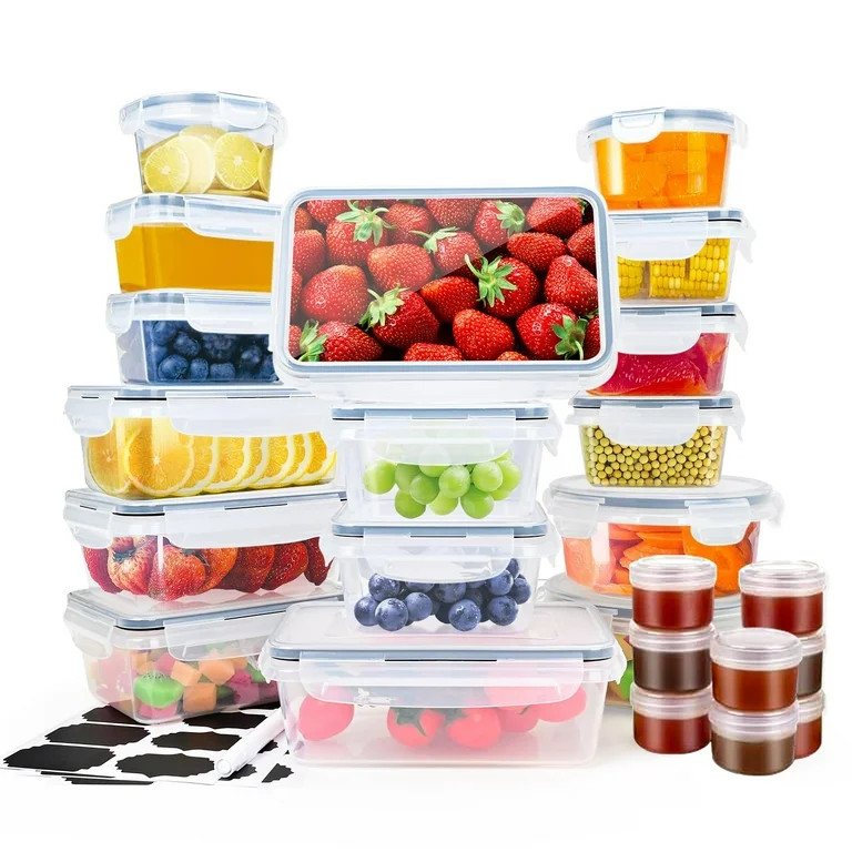 TINANA Food Storage Containers with Airtight Lids: 52 PCS Kitchen Storage Containers for Pantry O... | Walmart (US)