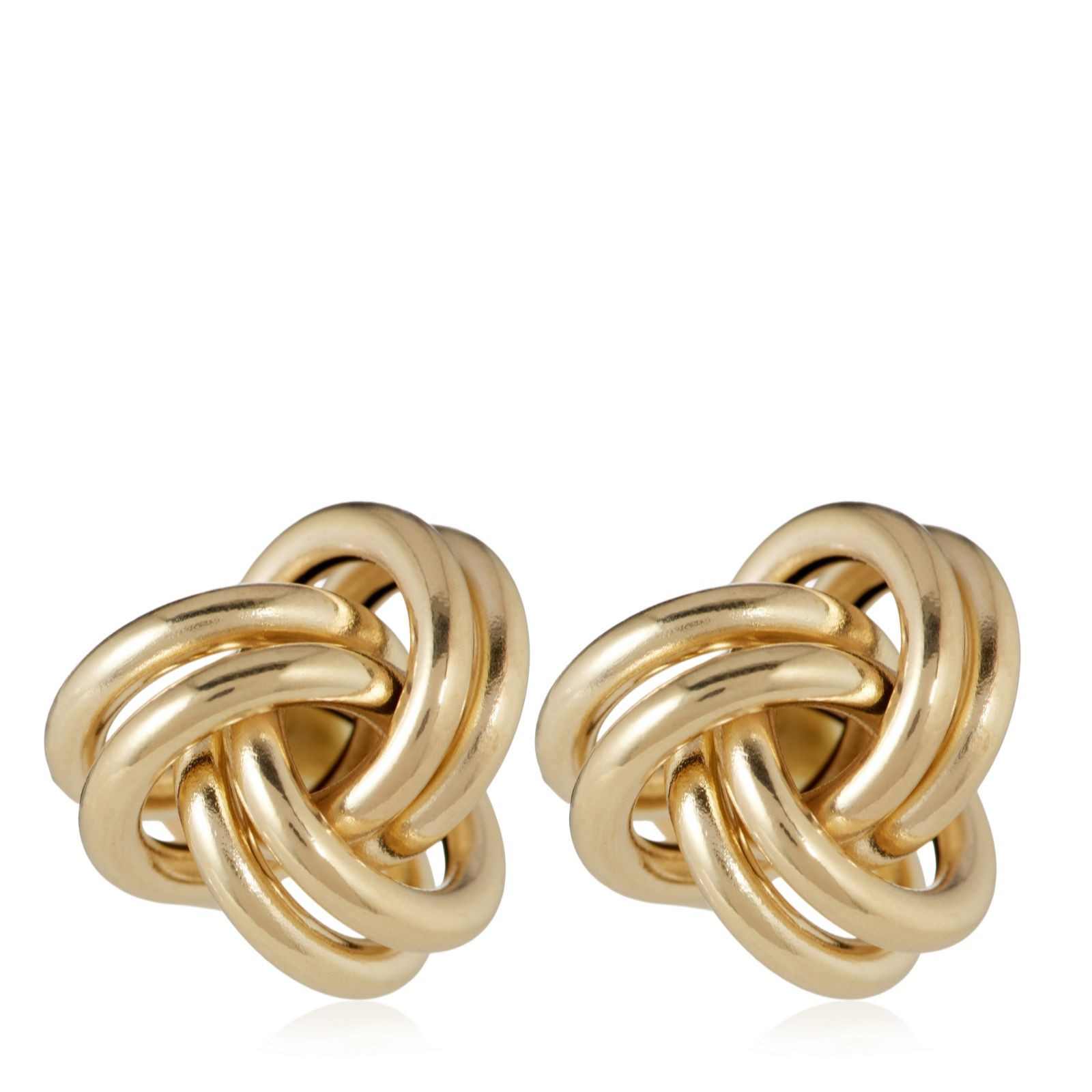 GOLD 9ct Italian Gold Love Knot Studs 1.27g | QVC UK