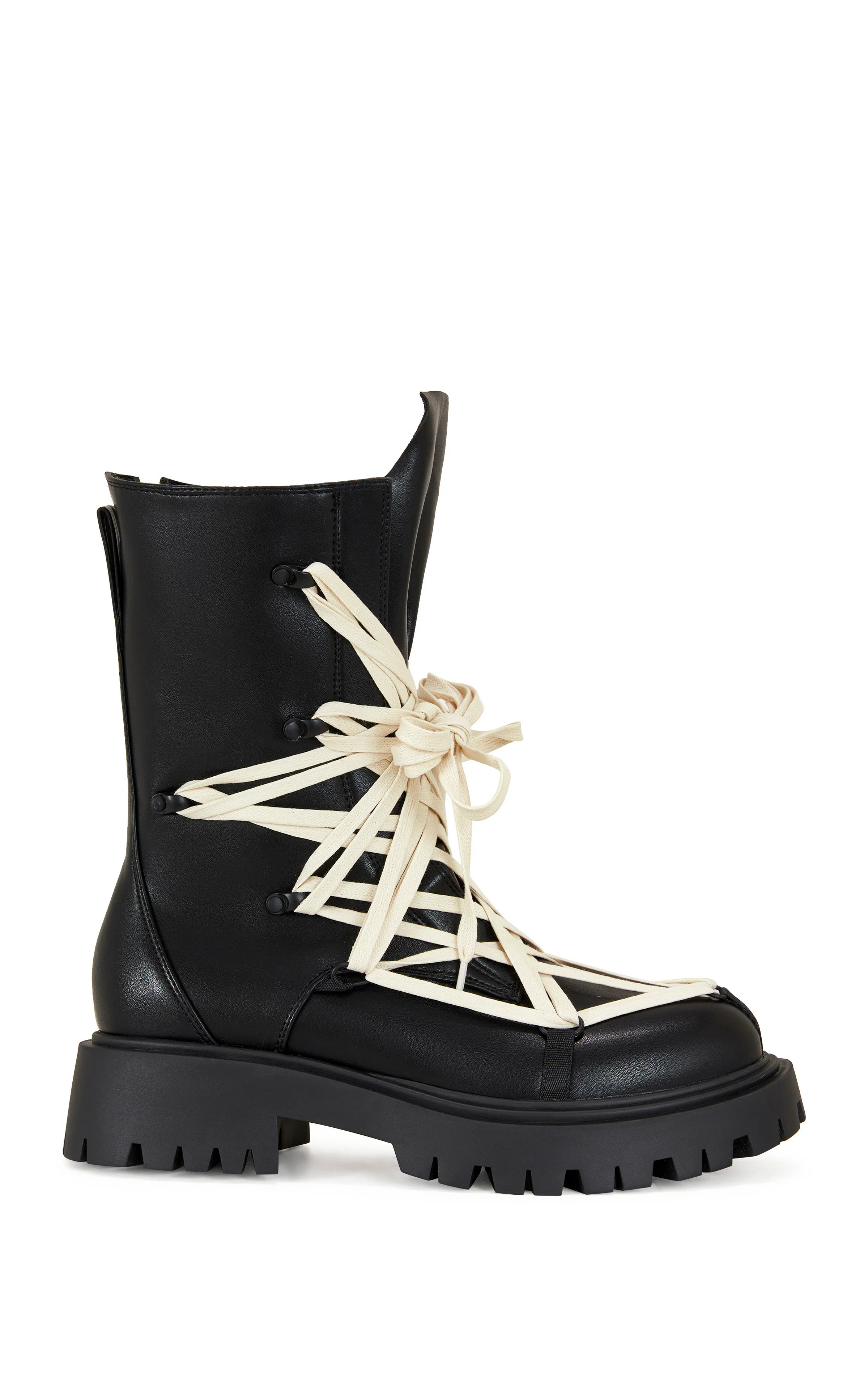 ARJUN-BLACK COMBAT BOOTIE | Azalea Wang