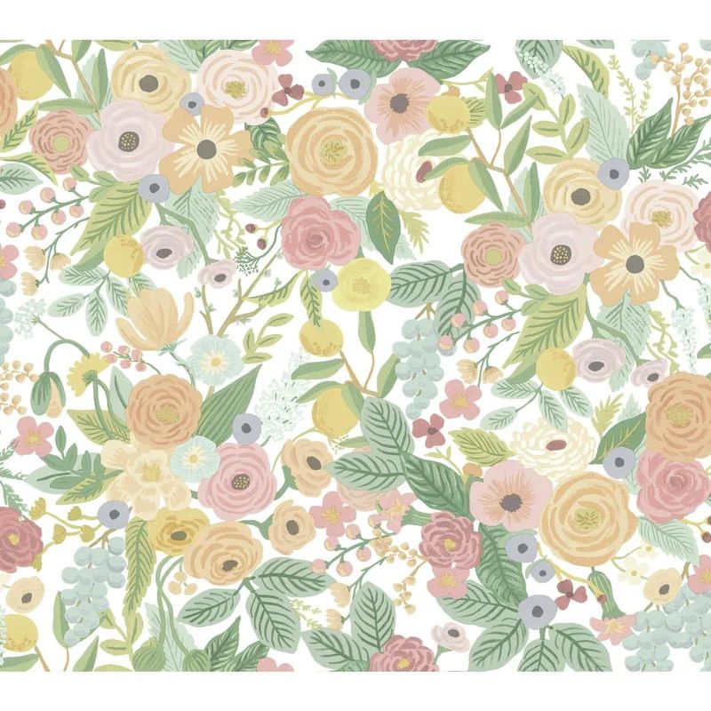 Garden Party 20' L x 27" W Peel and Stick Wallpaper Roll | Wayfair North America