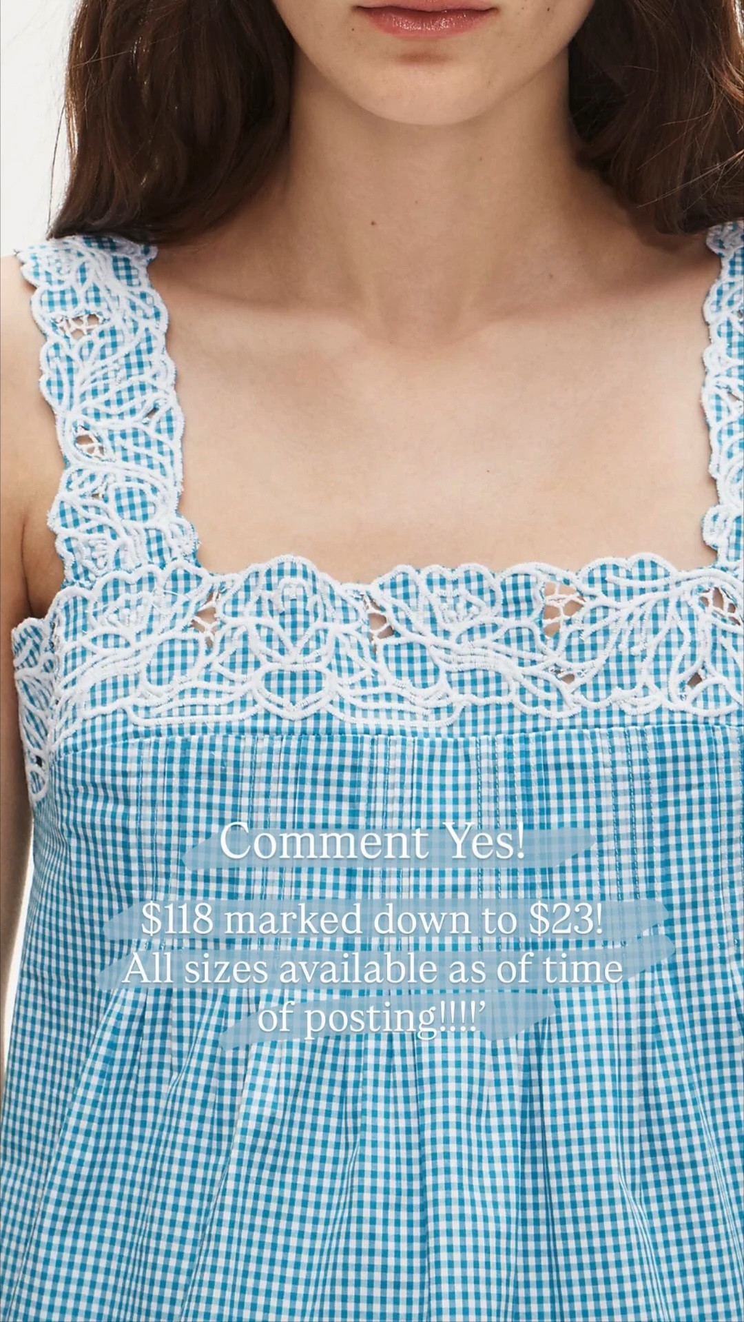 Cutest gingham too! $118 marked down to $23!