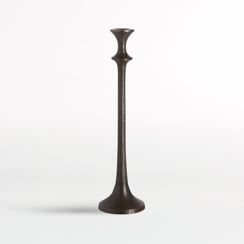 Emmett Bronze Taper Candle Holder 14.5" + Reviews | Crate and Barrel | Crate & Barrel