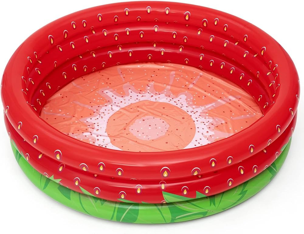 H2OGO! Bestway Sweet Strawberry Pool - 66" x H15 - Inflatable 3-Ring Play Pool, Kids,103 Gallon, ... | Amazon (US)