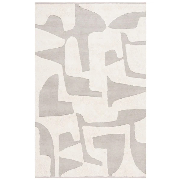 SAFAVIEH Handmade Casablanca Anisca Cotton Rug - 8' x 10' - Grey/Ivory | Bed Bath & Beyond