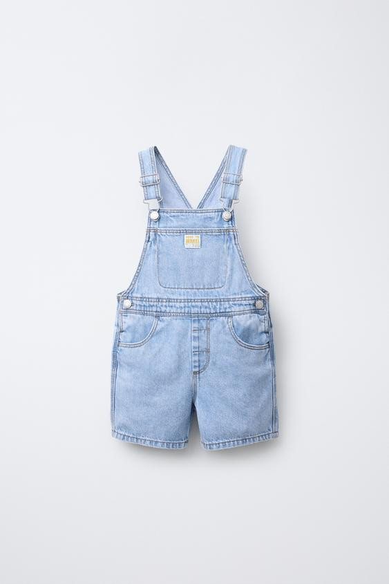 DENIM OVERALL SHORTS | Zara US