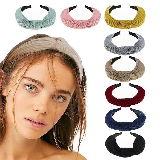 DRESHOW 8 Pack Women's Headbands Headwraps Hair Bands Bows Hair Accessories | Amazon (US)