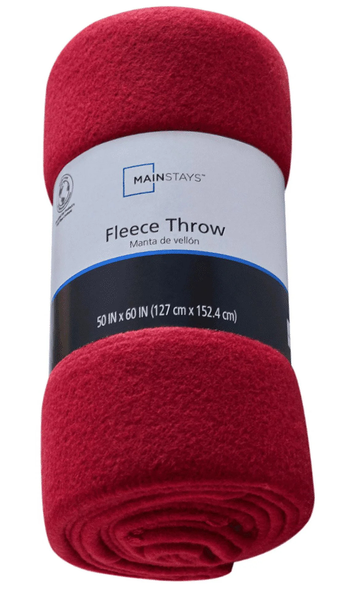 Mainstays Red Mark Plush Throw Blanket Standard Throw 50" x 60" - Walmart.com | Walmart (US)