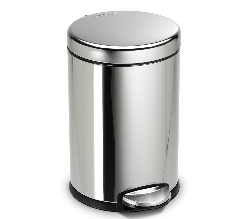 Simple Human 4.5 litre Trash Can Polished Steel | Pottery Barn (US)