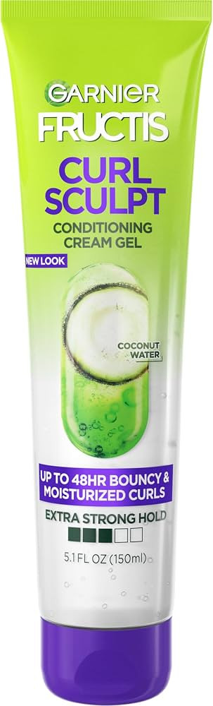Garnier Fructis Style Curl Sculpt Conditioning Cream Gel for Bounce & Moisture, 5.1 Fl Oz, 1 Coun... | Amazon (US)