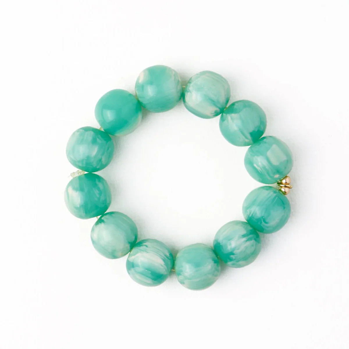 Cece Large Resin Bead Bracelet Aqua | INK+ALLOY