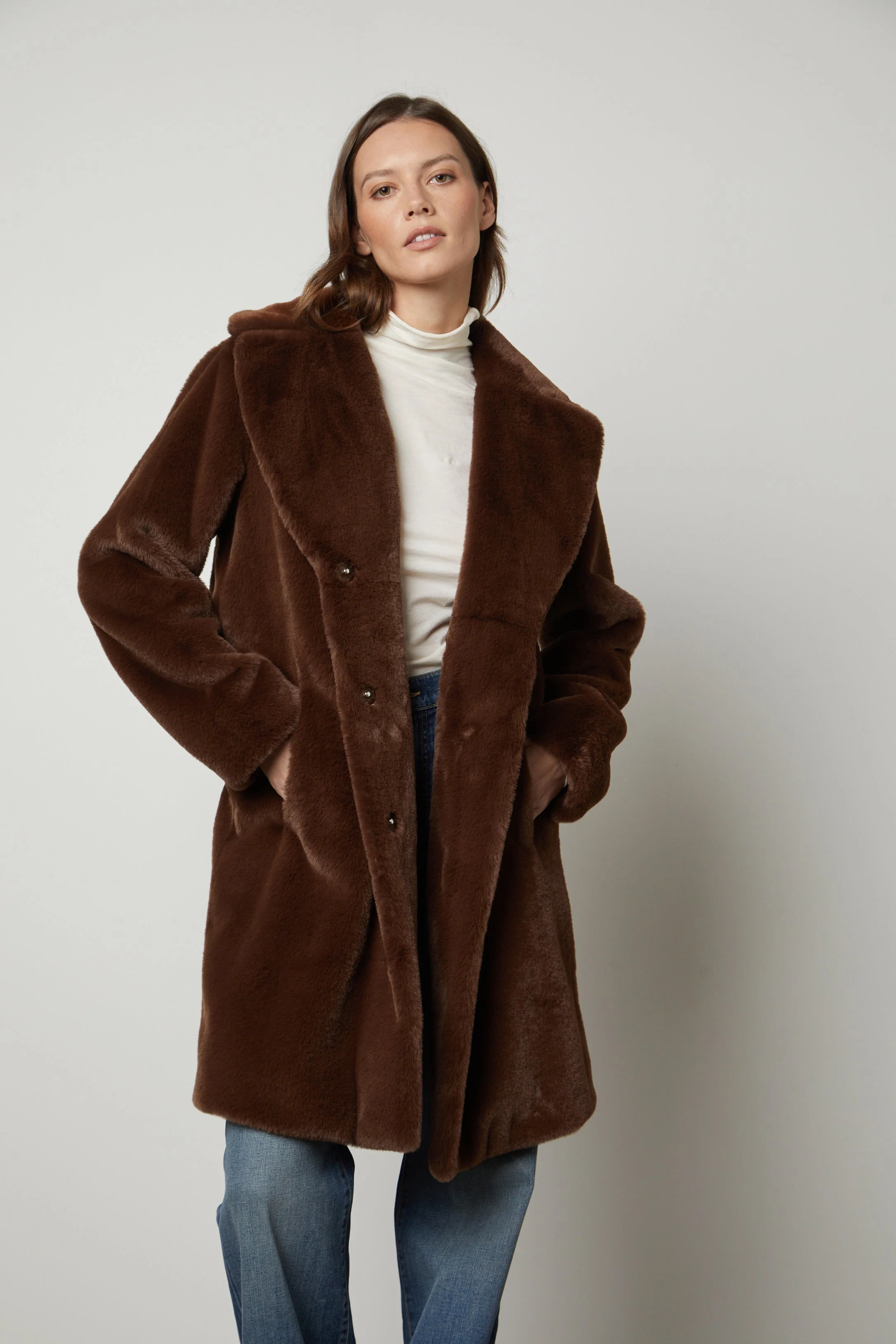 EVALYN LUX FAUX FUR COAT | Velvet by Graham & Spencer