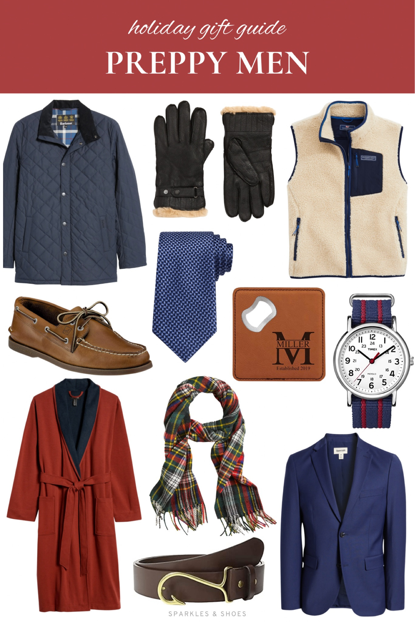 These gifts could worn for so many of the men on my list this year! 🎁 Why are men always the hardest people to buy presents for?!? Lucky of you the Sparkles & Shoes holiday gift guides have arrived and the second set are now live on the blog with 30+ present ideas for the men in your life - husband, dad, brother, boyfriend, father, and more! 

#giftguide #presents #holidayshopping #giftsformen  #barbour #vineyardvines  #amazon #jcrew

#LTKHoliday #LTKGiftGuide #LTKCyberweek