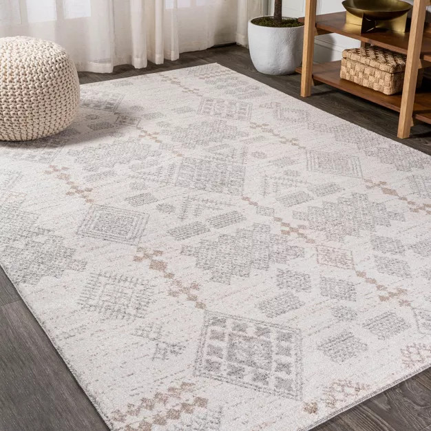 Bhalil Berber Diamond Geometric Area Rug  - JONATHAN Y | Target