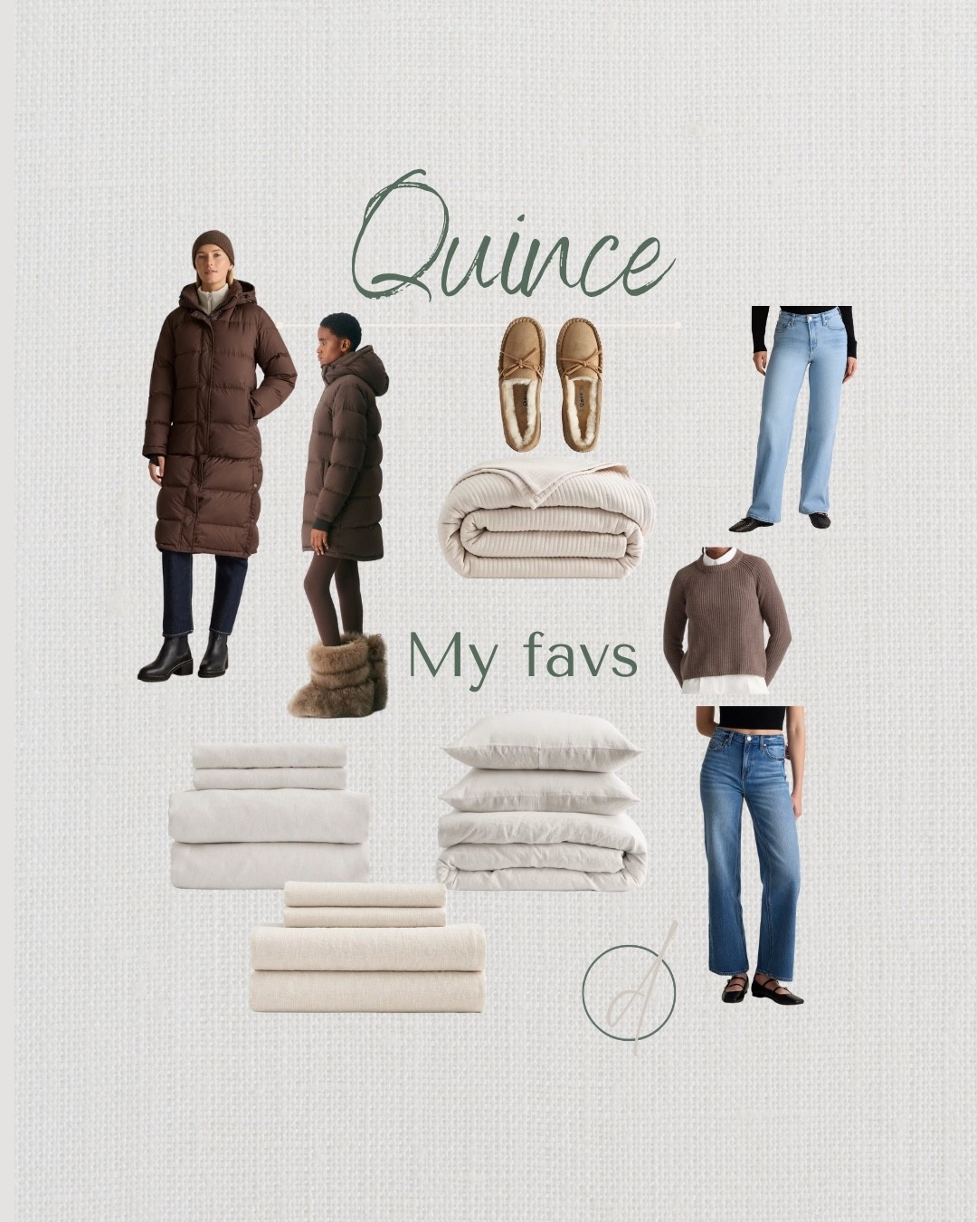 Some of my favorites from Quince

#quince #sheets #bedding #coat #jeans #organizeddwelling 

#LTKHome #LTKdayinmylife #LTKootd