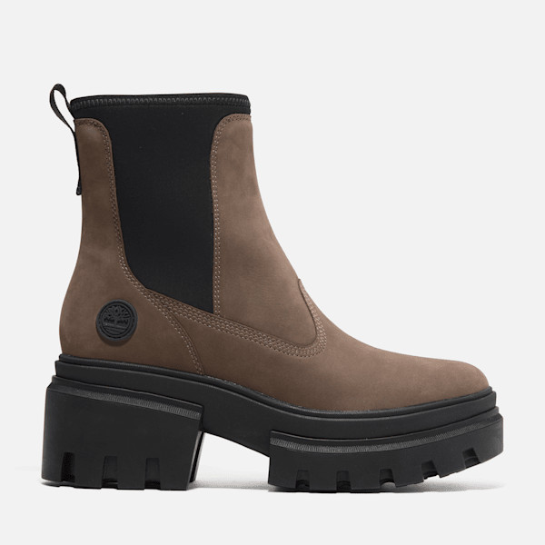 Timberland Women's Everleigh Chelsea Boot in Brown Nubuck | Timberland (US)