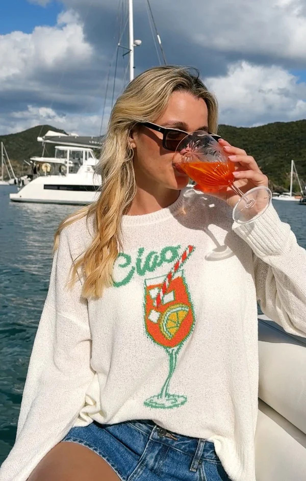 Woodsy Sweater ~ Ciao Cocktail Graphic Knit | Show Me Your Mumu