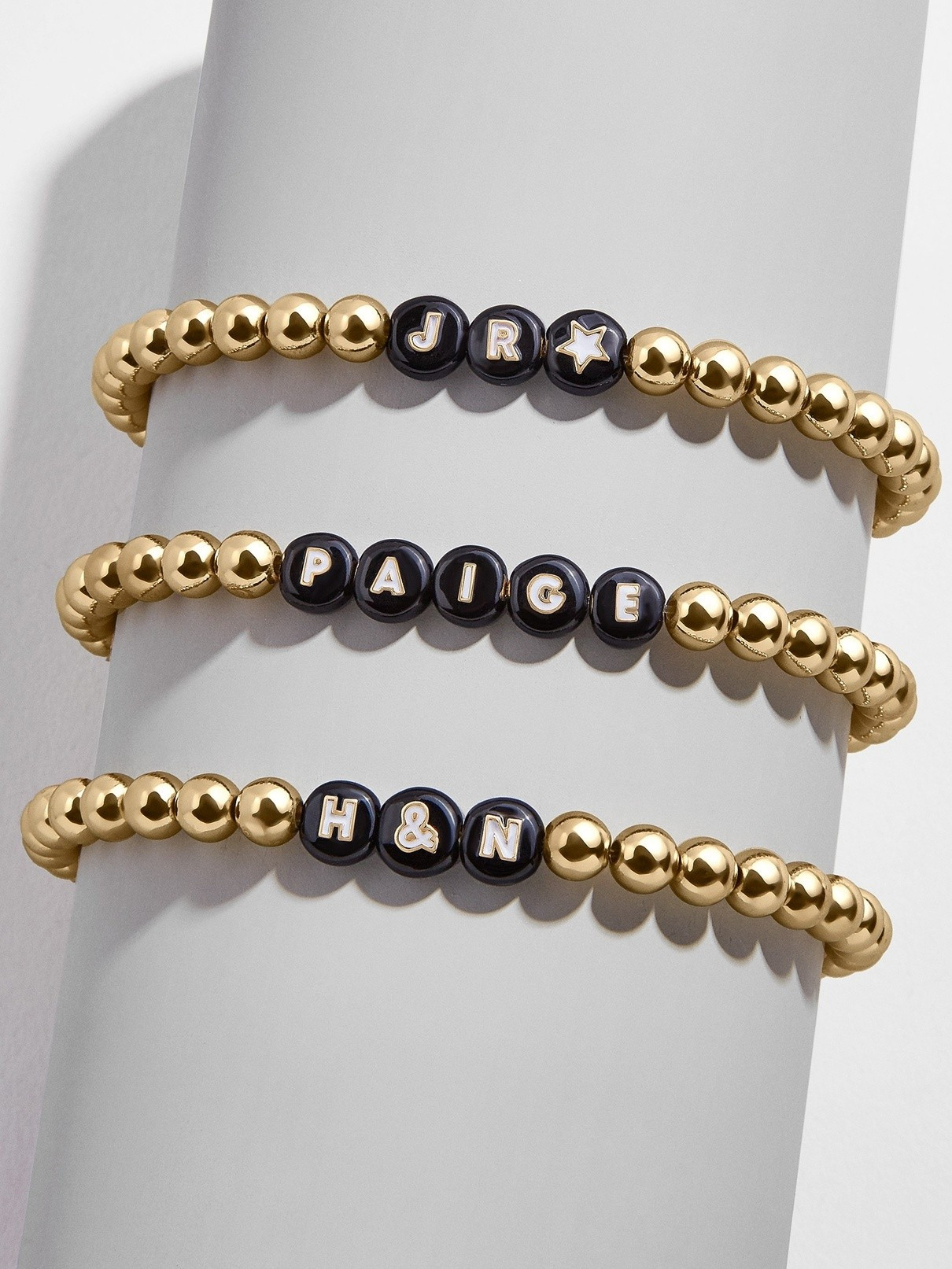 Custom Black Pisa Beaded Bracelet | BaubleBar (US)