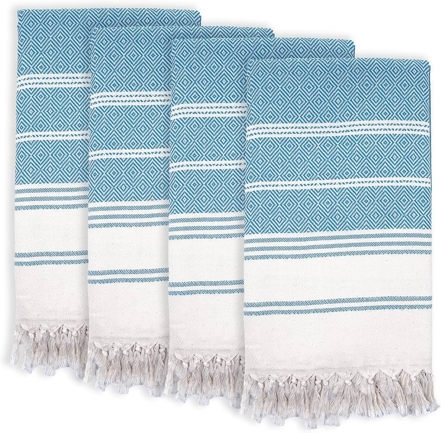Turkish Beach Towel | Set of 4 | 38 x 71 Inches | Quick-Dry, Sand-Free, Lightweight, Oversized Bl... | Amazon (US)