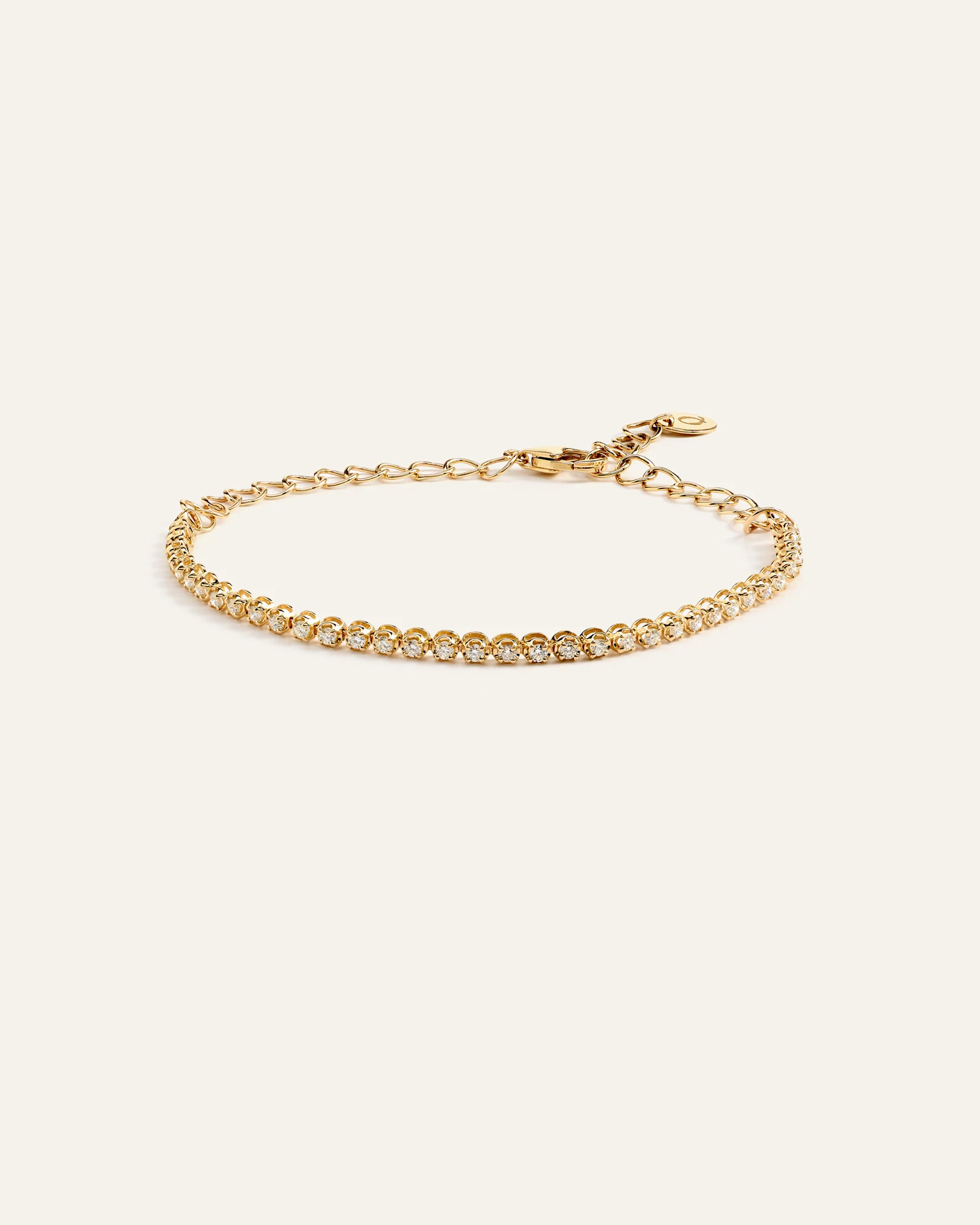 14k Gold Diamond Half Tennis Bracelet in Yellow Gold | Quince