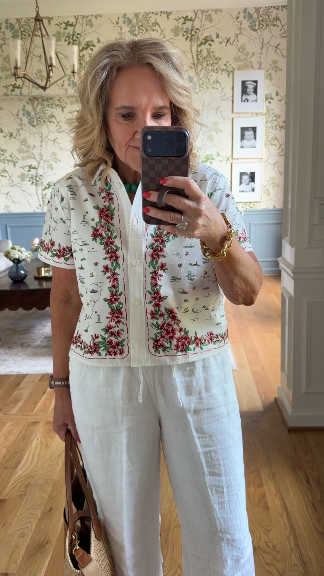 JCREW cotton blouse size medium 
Matching skirt the 8 worked perfectly 
White linen lined pants size medium 
Avara shoes size down if inbetween

#LTKootd #LTKMothersDay #LTKOver40