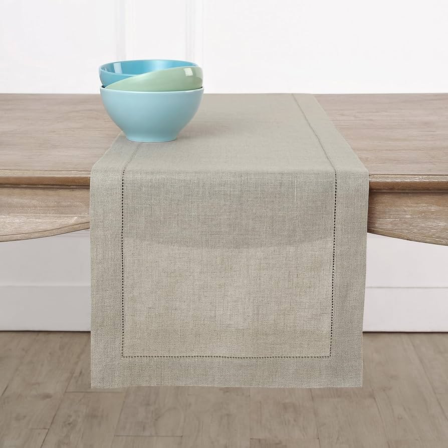Solino Home Natural Linen Table Runner 60 inches Long – 100% Pure Linen 14 x 60 Inch Classic He... | Amazon (US)